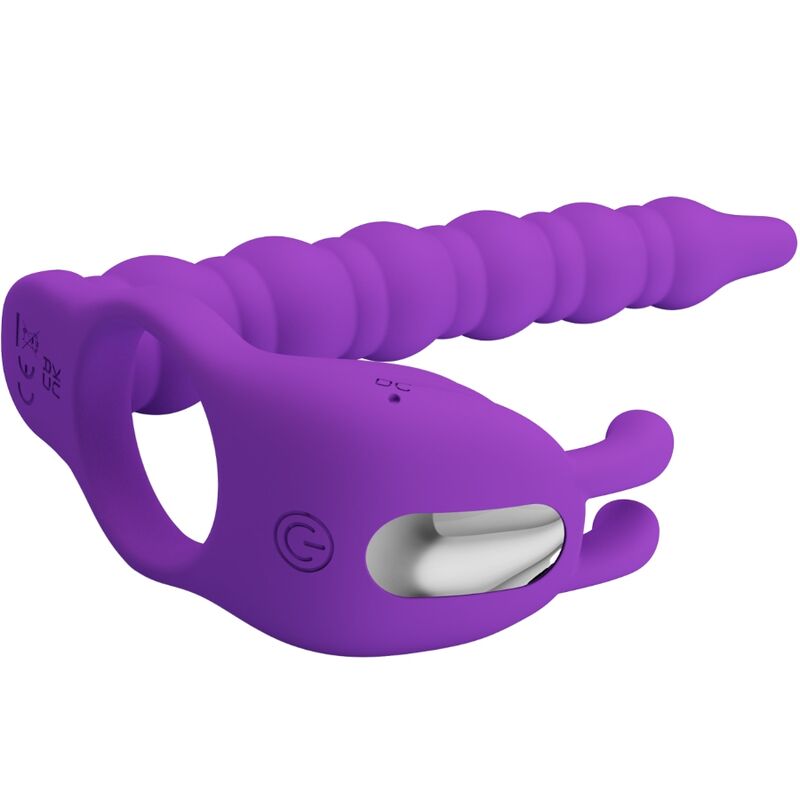 PRETTY LOVE - BLACKNEY PENIS RINGS WITH VIBRATOR PLUG
