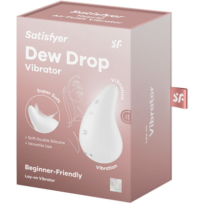 SATISFYER - DEW DROP VIBRATOR LAY ON WHITE
