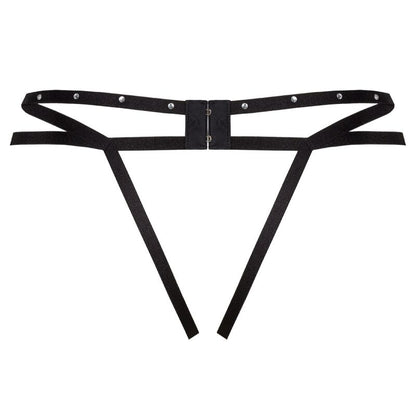 LIVCO CORSETTI FASHION - NOMADE OPEN CROTCH THONG BLACK