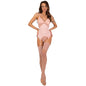 LIVCO CORSETTI FASHION - PERSINNE PEACH SET CORSET + PANTIES + STOCKINGS