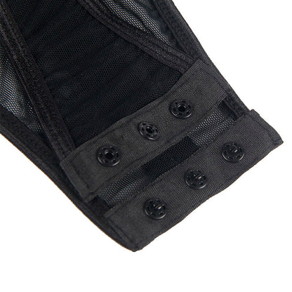 SUBBLIME - TEDDY MIT STRUMPFBAND-DETAIL BRUST SCHWARZ L/XL