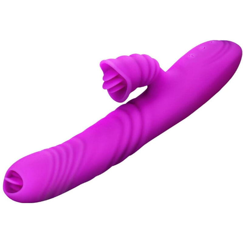 ARMONY - ANGELIA MULTIFUNCTION VIBRATOR DOUBLE TONGUE PURPLE WARMING EFFECT