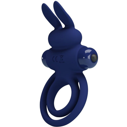 PRETTY LOVE - DAREY DOUBLE VIBRATING RABBIT RING BLUE