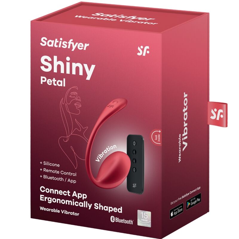 SATISFYER - SHINY PETAL G-SPOT REMOTE-CONTROLLED STIMULATOR RED FREE APP