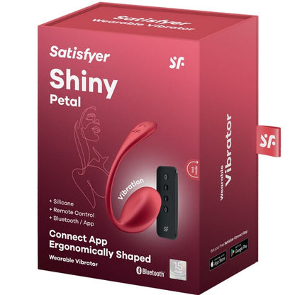 SATISFYER - SHINY PETAL G-SPOT REMOTE-CONTROLLED STIMULATOR RED FREE APP