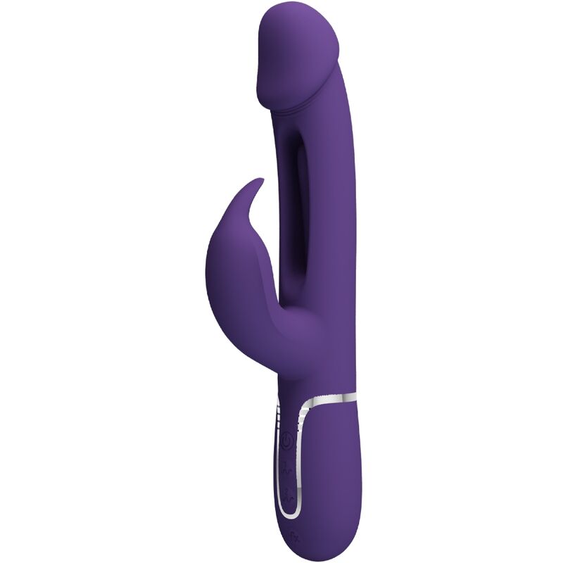 PRETTY LOVE - KAMPAS RABBIT 3-IN-1 MULTIFUNCTION VIBRATOR WITH TONGUE VIOLET