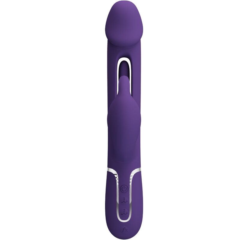 PRETTY LOVE - KAMPAS RABBIT 3-IN-1 MULTIFUNCTION VIBRATOR WITH TONGUE VIOLET