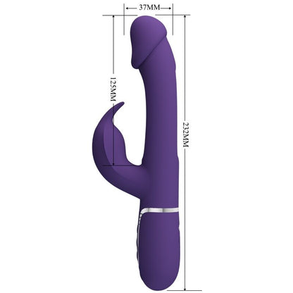 PRETTY LOVE - KAMPAS RABBIT 3-IN-1 MULTIFUNCTION VIBRATOR WITH TONGUE VIOLET