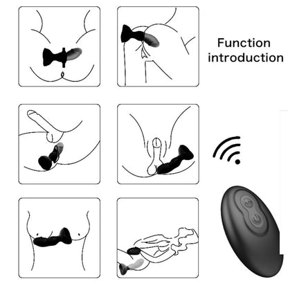 ARMONY - EXTREME BLOOM ROSE VIBRATOR & ANAL PLUG REMOTE CONTROL BLACK