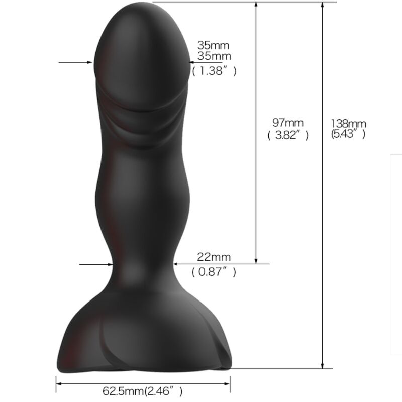 ARMONY - EXTREME BLOOM ROSE VIBRATOR & ANAL PLUG REMOTE CONTROL BLACK