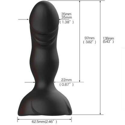 ARMONY - EXTREME BLOOM ROSE VIBRATOR & ANAL PLUG REMOTE CONTROL BLACK