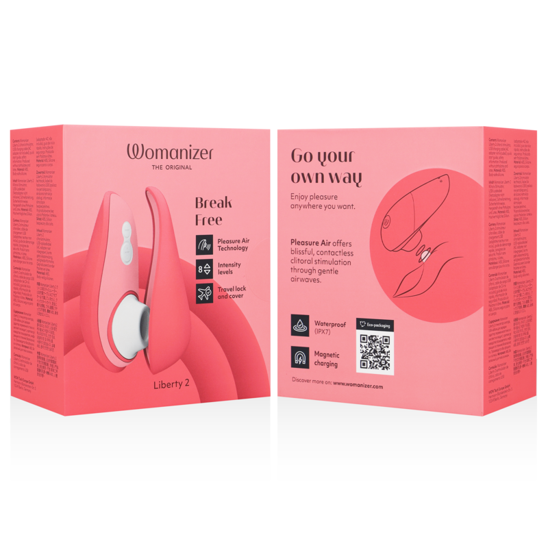 WOMANIZER - LIBERTY 2 CLITORAL STIMULATOR & SUCTION ROSE