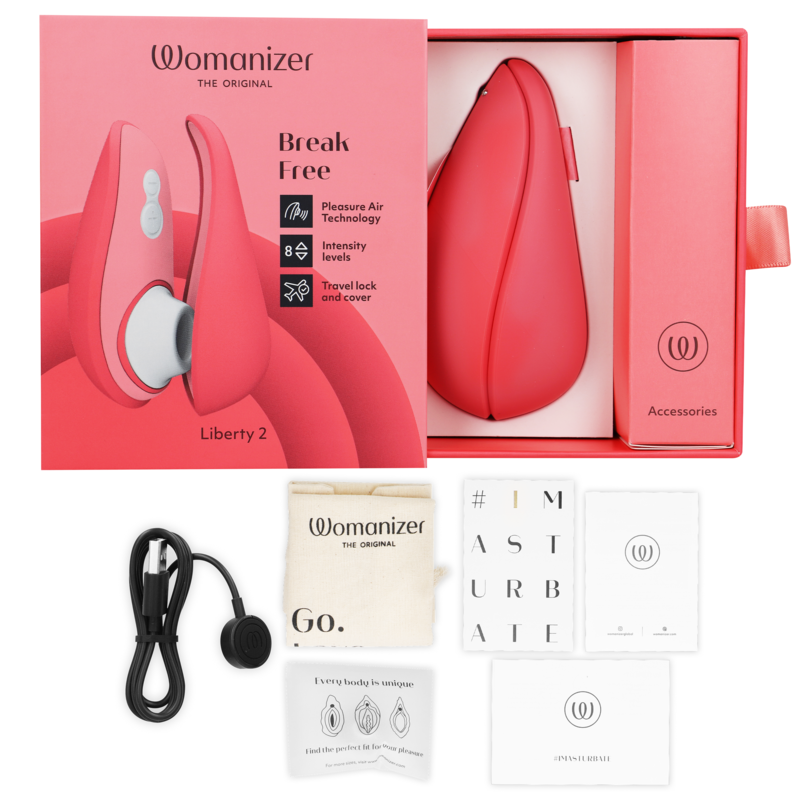 WOMANIZER - LIBERTY 2 CLITORAL STIMULATOR & SUCTION ROSE