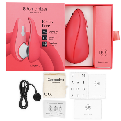 WOMANIZER - LIBERTY 2 CLITORAL STIMULATOR & SUCTION ROSE