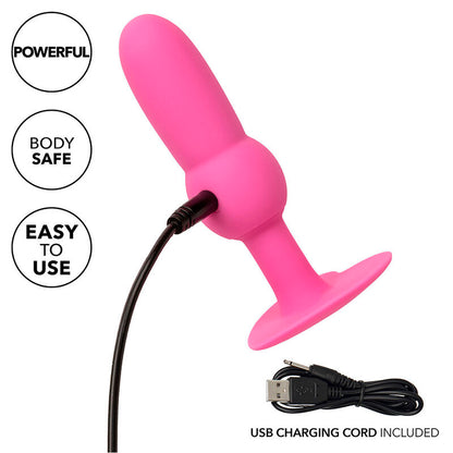 CALEXOTICS - FIRST TIME ANAL PLUG WITH BEADED PROBE 10 VIBRATIONS PINK
