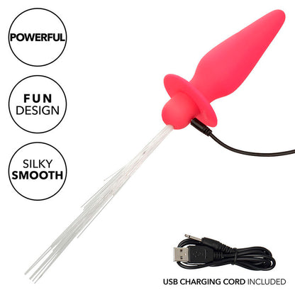 CALEXOTICS - SOUTHERN LIGHTS LIGHT UP VIBRATING BUTT PLUG 10 VIBRATIONS SILICONE PINK