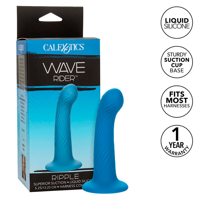 CALEXOTICS - WAVE RIDER RIPPLE BUTT PLUG BLUE