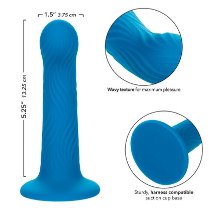 CALEXOTICS - WAVE RIDER RIPPLE BUTT PLUG BLUE