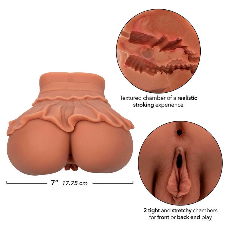 CALEXOTICS - THE HOMECOMING QUEEN DOPPELT REALISTISCHER MASTURBATOR KARAMELL