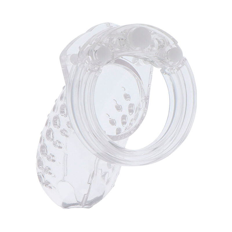 HIDDEN DESIRE - EXTREME CHASTITY HORSE CAGE ACRYLIC ADJUSTABLE CLEAR