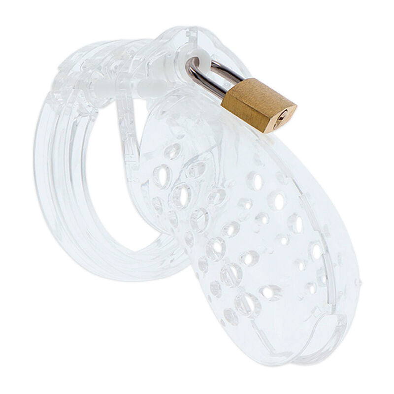 HIDDEN DESIRE - EXTREME CHASTITY HORSE CAGE ACRYLIC ADJUSTABLE CLEAR