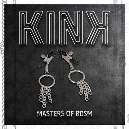 KINK - O-RING NIPPLE CLAMP AND SMALL CHAIN SILVER 6 CM