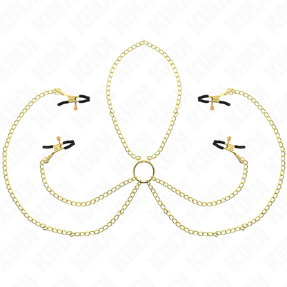 KINK - 4 Nipple and Clitoris Clamps, Adjustable, Gold