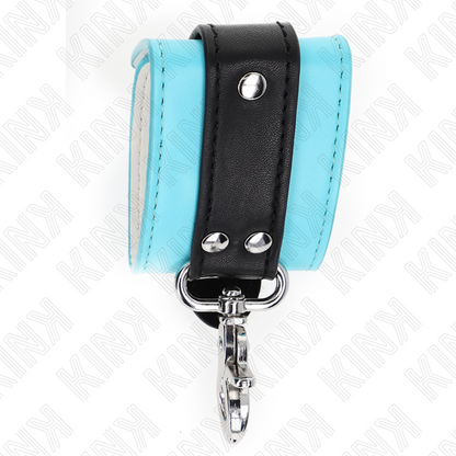 KINK - PREMIUM LOCKABLE WRIST CUFFS BLACK/BLUE ADJUSTABLE 21-28 CM X 5.5 CM