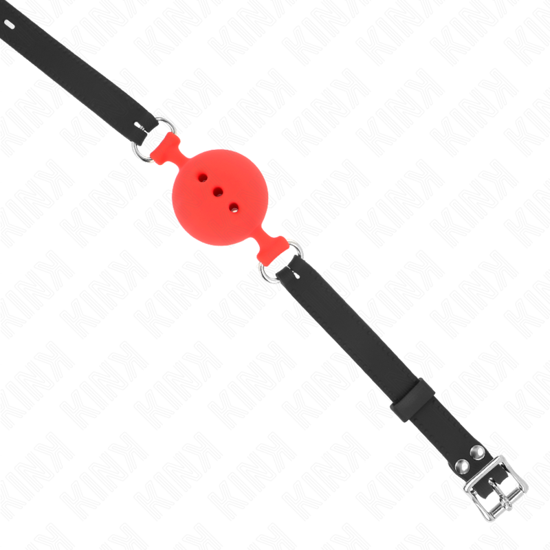 KINK - FULL SILICONE BUTT FLAP 55 x 2 CM WITH 5 CM BALL SIZE L RED ADJUSTABLE 35-51 CM