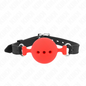 KINK - FULL SILICONE BUTT FLAP 55 x 2 CM WITH 5 CM BALL SIZE L RED ADJUSTABLE 35-51 CM