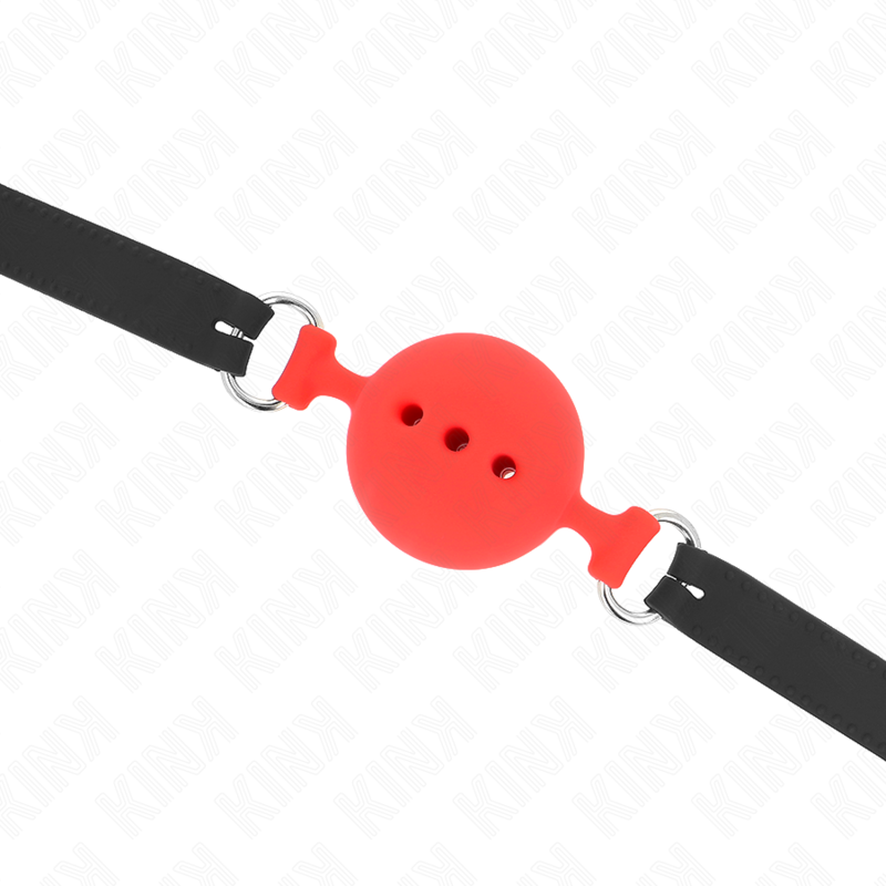 KINK - FULL SILICONE BUTT FLAP 55 x 2 CM WITH 5 CM BALL SIZE L RED ADJUSTABLE 35-51 CM