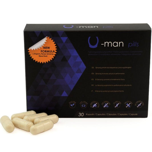 500 COSMETICS - U-MAN IMPROVES PENIS SIZE AND SEXUAL POTENCY - 30 CAPSULES