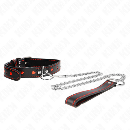 KINK - NECKLACE WITH RIBBON 65 CM HEART DETAILS 52.5 X 2.5 CM