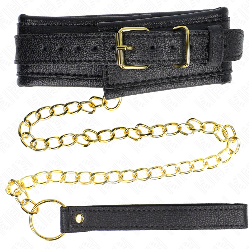 KINK - NECKLACE WITH SPONGE FAUX LEATHER STRAP MODEL 1 ADJUSTABLE 37-54 CM X 3 CM
