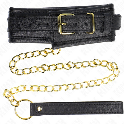 KINK - NECKLACE WITH SPONGE FAUX LEATHER STRAP MODEL 1 ADJUSTABLE 37-54 CM X 3 CM