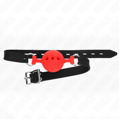 KINK - FULL SILICONE FLAPS 55 x 2 CM WITH 4.5 CM BALL SIZE M RED ADJUSTABLE 35-51 CM