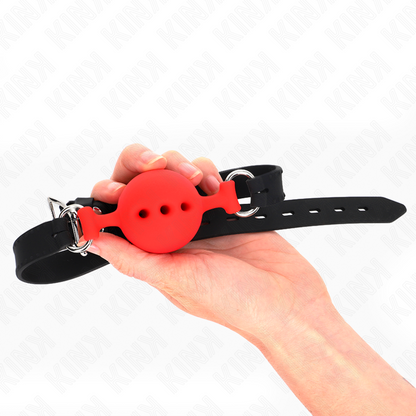 KINK - FULL SILICONE FLAPS 55 x 2 CM WITH 4.5 CM BALL SIZE M RED ADJUSTABLE 35-51 CM