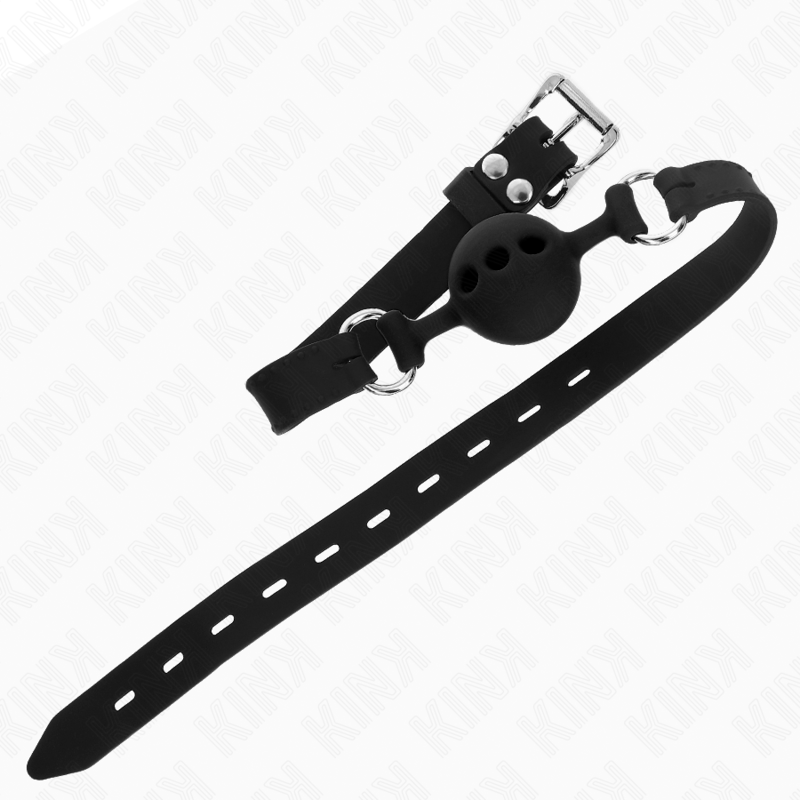 KINK - FULL SILICONE FLAPS 55 x 2 CM WITH 4 CM BALL SIZE S BLACK ADJUSTABLE 35-51 CM