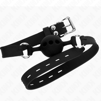 KINK - FULL SILICONE FLAPS 55 x 2 CM WITH 4 CM BALL SIZE S BLACK ADJUSTABLE 35-51 CM