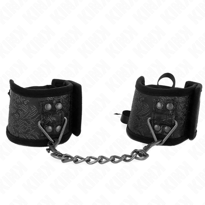 KINK - SCANDAL WRIST CUFFS BLACK LACE DETAILS 24.5 CM X 6.5 CM