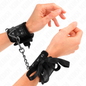 KINK - SCANDAL WRIST CUFFS BLACK LACE DETAILS 24.5 CM X 6.5 CM