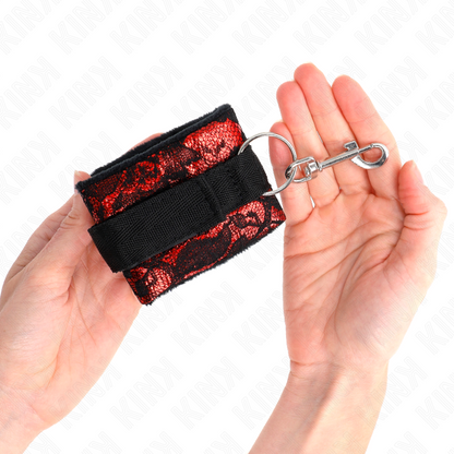 KINK - SCANDAL WRIST CUFFS RED-BLACK