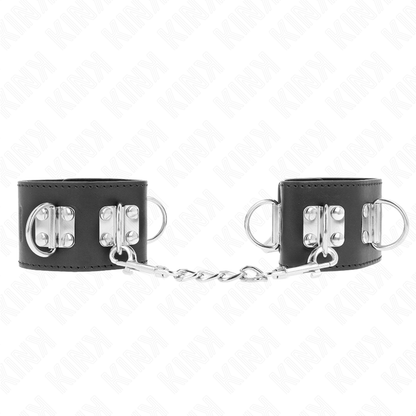 KINK - MULTI-POSITION WRIST RESTRAINTS WITH PADLOCK CLOSURE BLACK ADJUSTABLE 16-23 CM X 5.5 CM