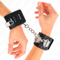 KINK - MULTI-POSITION WRIST RESTRAINTS WITH PADLOCK CLOSURE BLACK ADJUSTABLE 16-23 CM X 5.5 CM