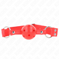 KINK - COMPLETE RED HOLLOW BALL GAG 62 x 2 CM