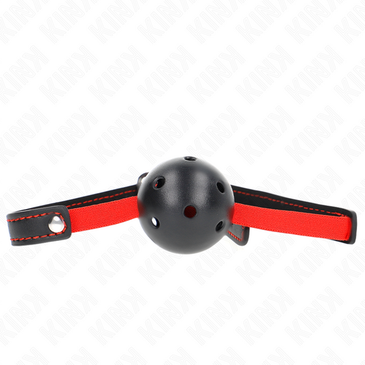 KINK - HARD HOLLOW MOUTH 4.5 CM GAG WITH ELASTIC BELT 56 x 1.5 CM