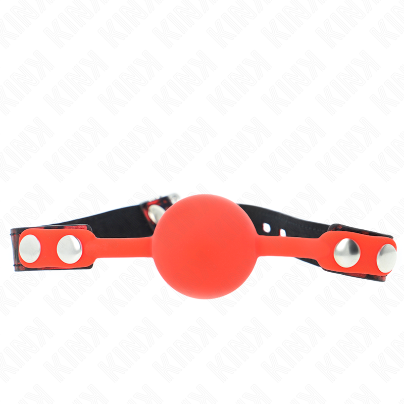 KINK - MODEL 2 SILICONE BALL GAG 4 CM WITH LOCK 60 x 2 CM