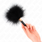 KINK - BLACK & GOLD METAL TICKLE FEATHERS 18 CM