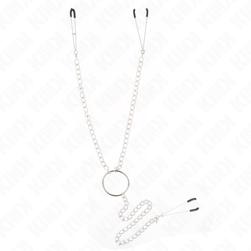 KINK - TRIPLE NIPPLE AND CLITORIS CLAMPS WITH CHAIN MODEL 1