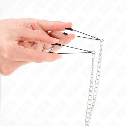 KINK - TRIPLE NIPPLE AND CLITORIS CLAMPS WITH CHAIN MODEL 1